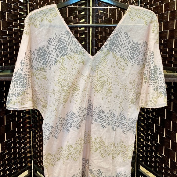 Vix Paula Hermanny Caftan Cover Up Size M Peachy Light Pink - Picture 4 of 8